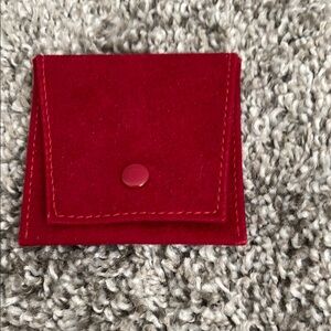 Red Felt Snap Pouch Cartier
